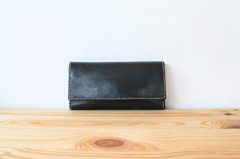 Shekinah Handmade Leather - Long Clips - Wallets - Genuine Leather Brown