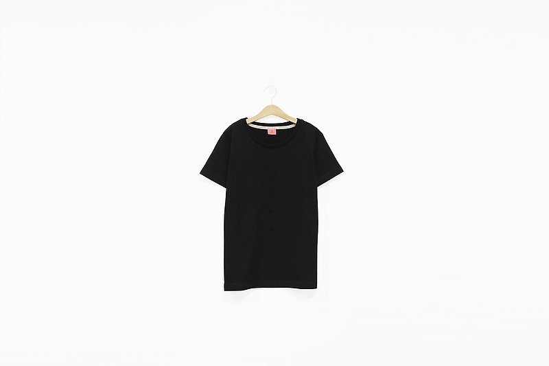 Pure Cotton Black Thick Plain Tee-Size M is sold out - เสื้อยืดผู้หญิง - วัสดุอื่นๆ สีดำ
