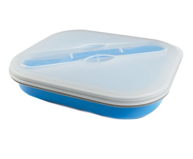 OZARK TRAIL COLLAPSIBLE SILICONE REUSABLE LUNCH BOX W/ LID AND