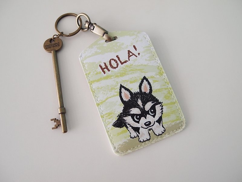 Multi-function card holder key ring - Hola! - ID & Badge Holders - Faux Leather 