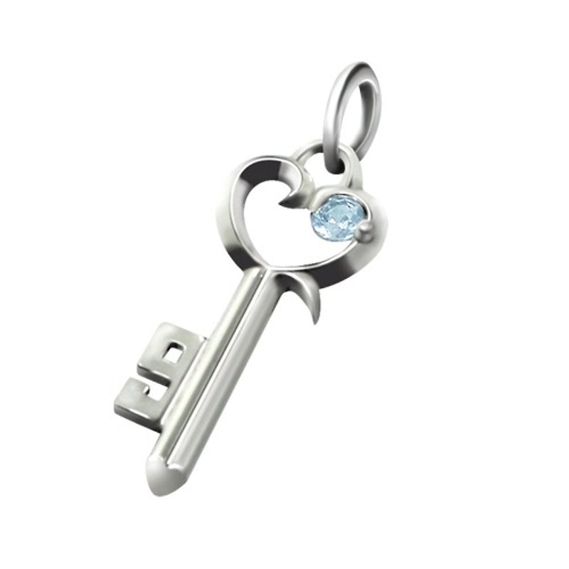 Q-Love-Key to Heart-Small - ネックレス - 金属 