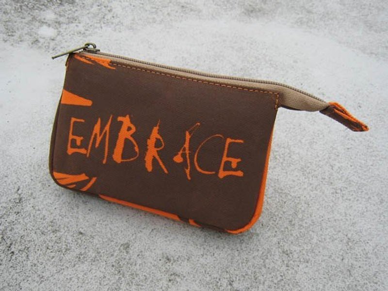 Distressed storage bag / ID bag / orange - อื่นๆ - วัสดุอื่นๆ สีส้ม