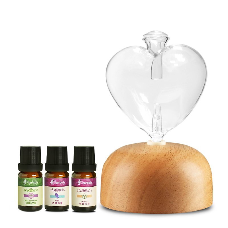 [Herbal True Feelings] WISH Wishing Transparent Translucent Combination (Log + Essential Oil 10mlx3) - Fragrances - Glass Brown