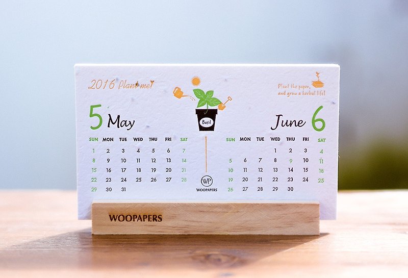2016 desk calendar calendar calendar seed time - Calendars - Paper White