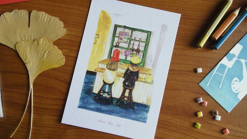 Two girls postcards/cards in Cleo - การ์ด/โปสการ์ด - กระดาษ 