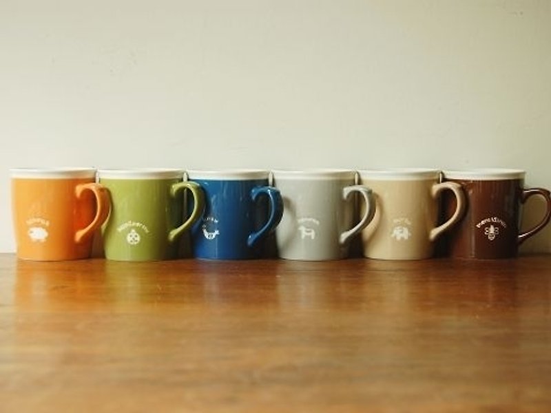 Japan IZAWA Moi Hello Warm Glazed Mug Packing 6 Colors Special Offer Group - Mugs - Porcelain Multicolor