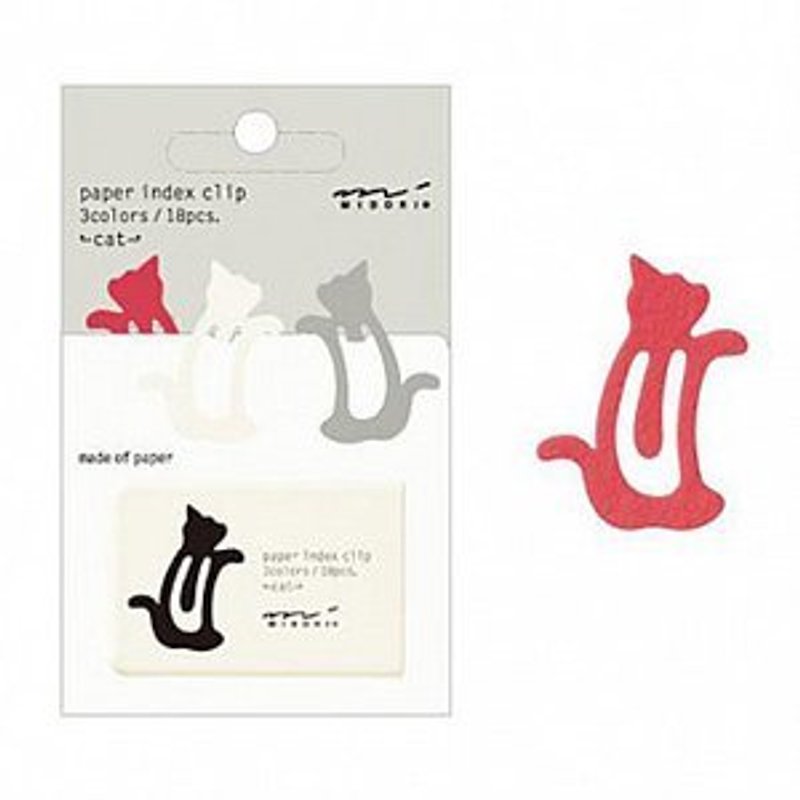MIDORIインデックスクリップインデックス動物のクリップ - 小さな猫 - その他 - 紙 