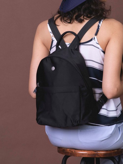 Black Tiny backpack K2 กระเป๋าเป้ใบเล็กสีดำ (Developed design)