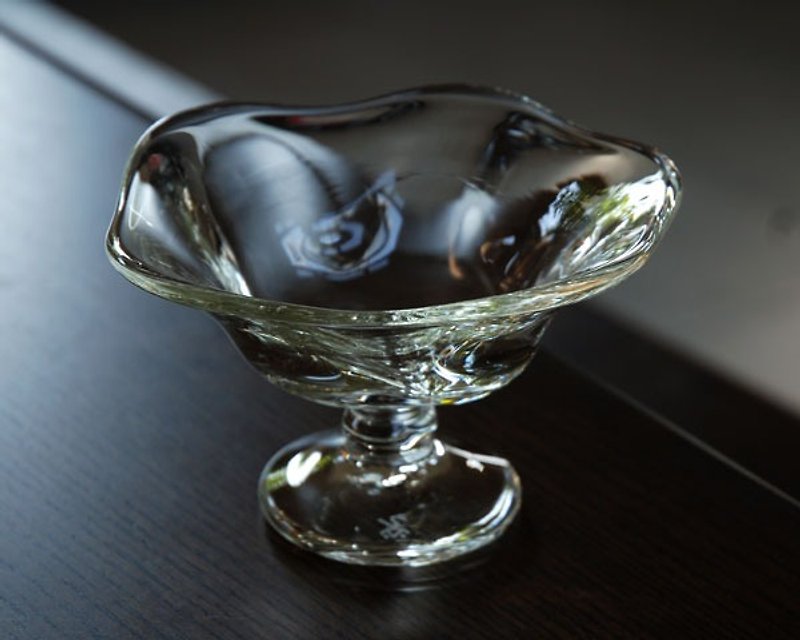 アキラ夕暮シャドウデザートガラス - 茶碗・ボウル - ガラス ホワイト