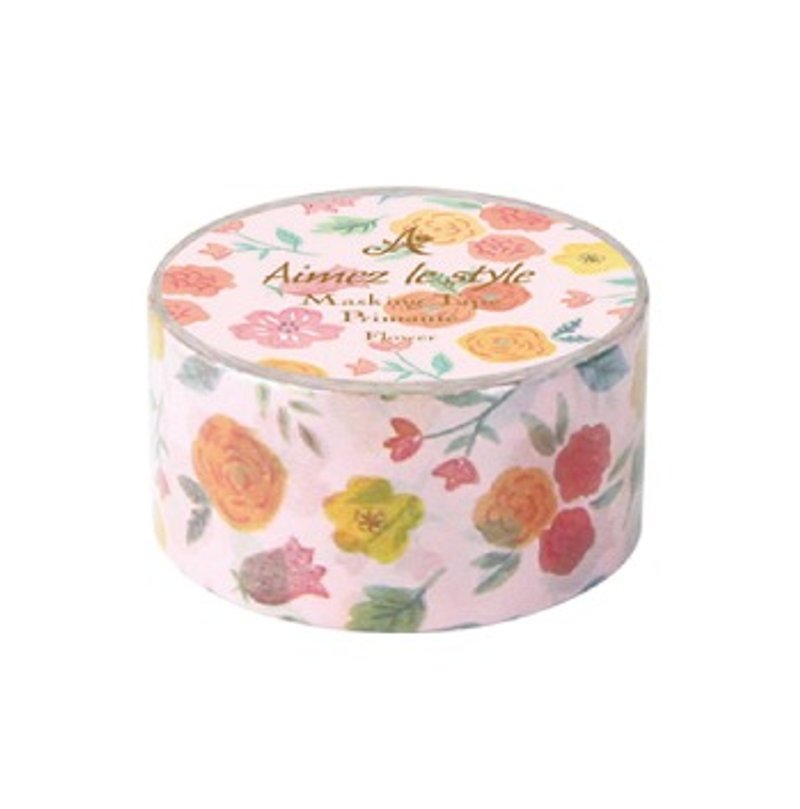 Aimez le style 紙膠帶-花朵 (A03478) - 紙膠帶/和紙/PET - 紙 粉紅色