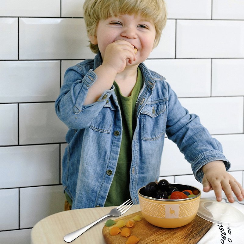 點心碗【多款】-美國 Kangovou小袋鼠不鏽鋼安全餐具 - 寶寶/兒童餐具/餐盤 - 不鏽鋼 藍色