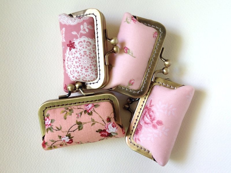 hm2. Spring four-color small things. Mouth gold package 1pc - Coin Purses - Other Materials Pink