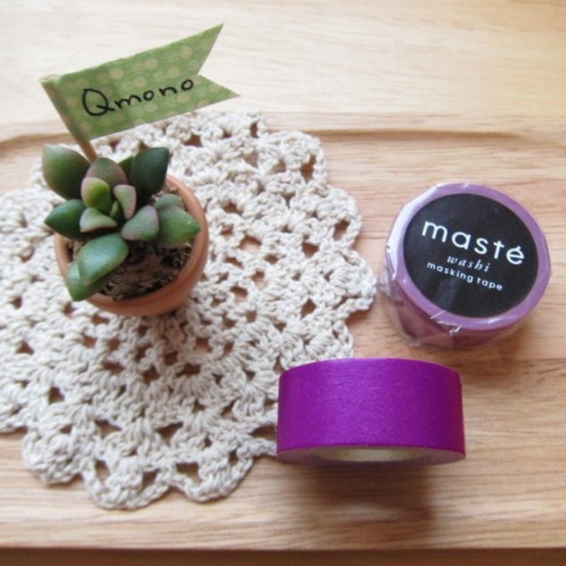 maste Masking Tape and paper tape Basic brightly colored bright color [plain purple (MST-MKT01-PL)] - มาสกิ้งเทป - กระดาษ สีม่วง