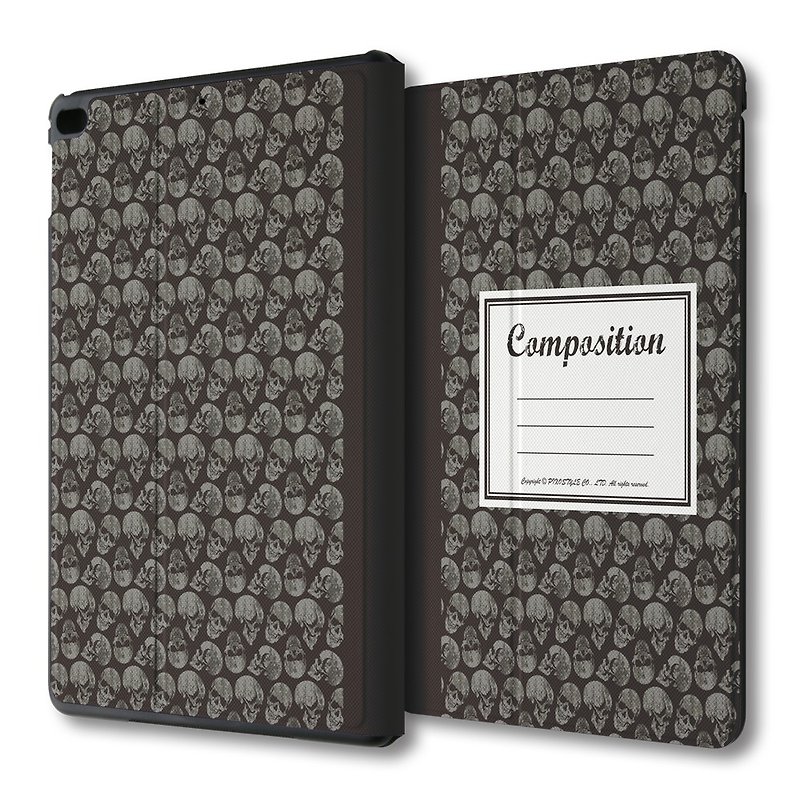 Clearance Offer Multi-angle Flip Leather Case for iPad mini-Skull Workbook PSIBM-032 - เคสแท็บเล็ต - หนังเทียม สีดำ