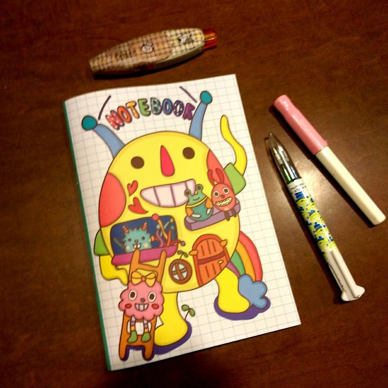 小怪物網格筆記本 - 筆記本/手帳 - 紙 