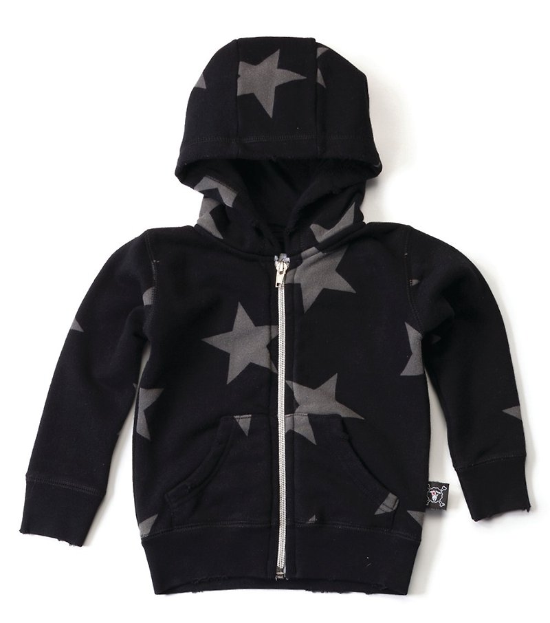 2015 autumn and winter fashion brand NUNUNU star hooded jacket/star zip hoodie - Other - Paper Gray