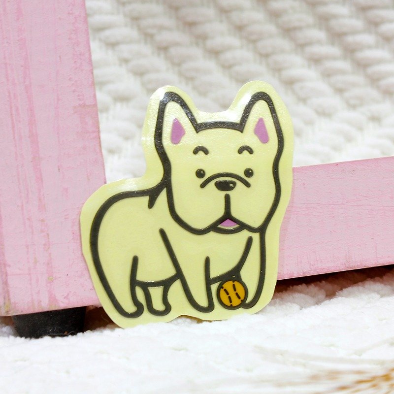 [Reflective Sticker] French Bulldog French Bulldog 4.8*5.6 cm - Stickers - Waterproof Material Multicolor