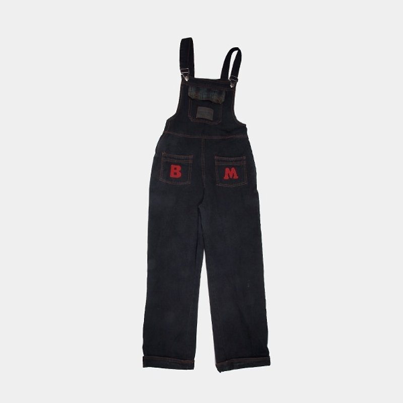 │moderato│ retro black denim jeans pocket cut personality vintage bib / forest retro. Girlfriend. British retro - Overalls & Jumpsuits - Other Materials Black