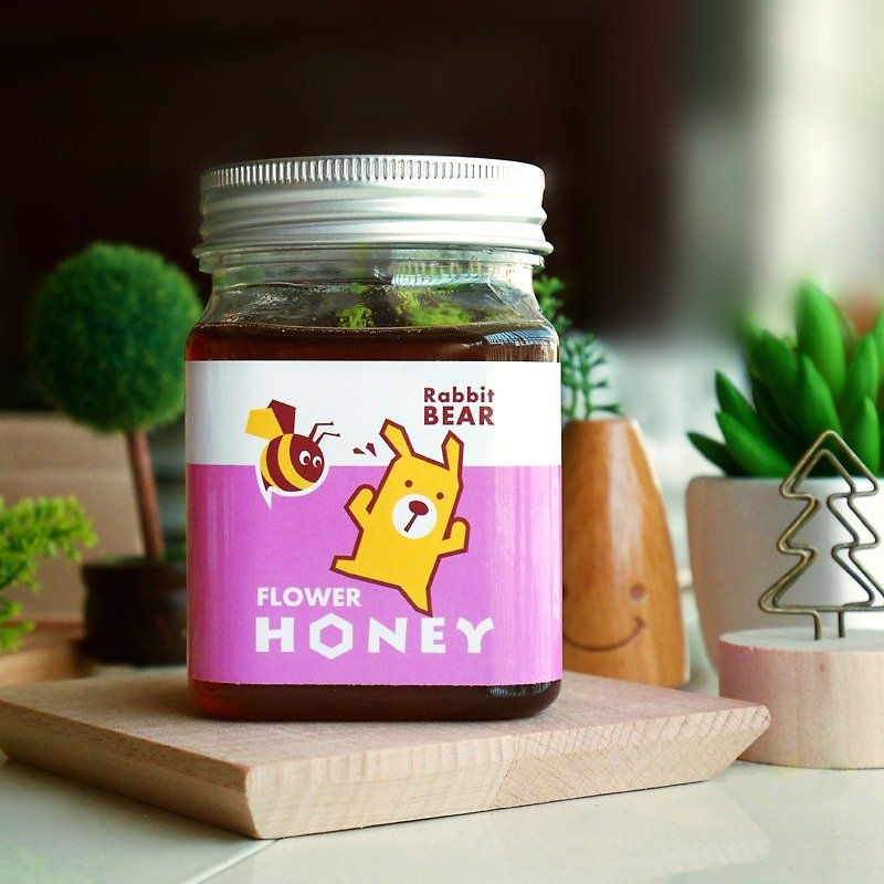 ★ Rabbit Bear ★ wildflower honey 280g - Honey & Brown Sugar - Fresh Ingredients Pink