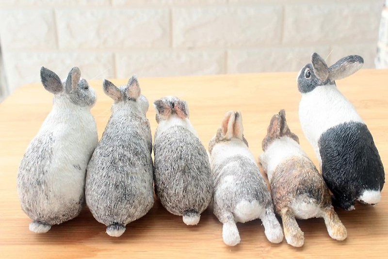 寵物公仔 5-7cm (兔) 可當擺設 純手工 客製化 - 其他 - 黏土 多色