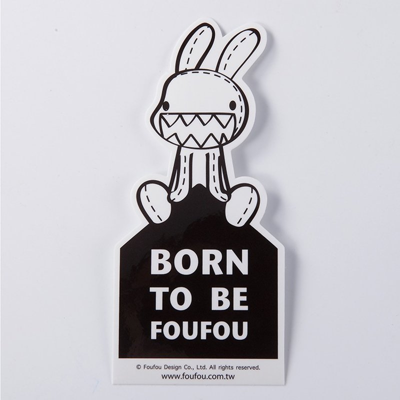《Foufou》- 防水貼紙 - Born To Be Foufou - 貼紙 - 紙 多色