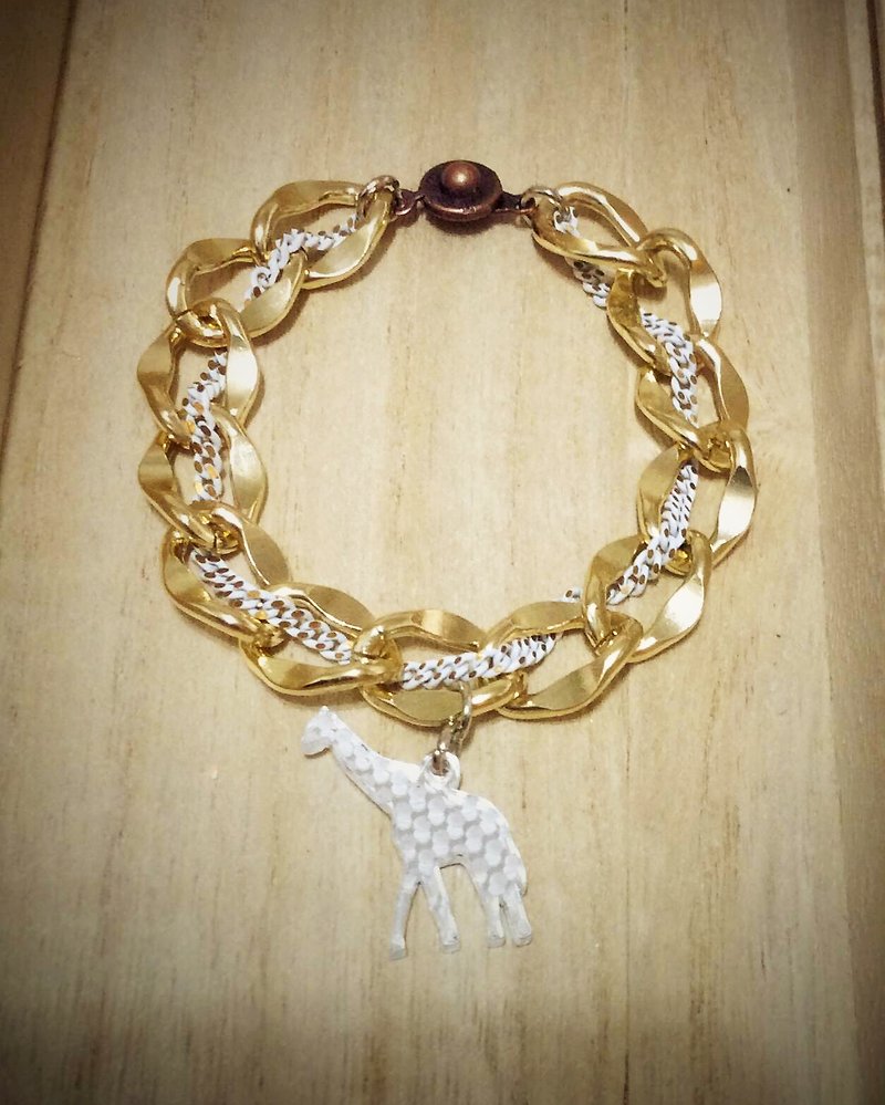 Bracelet Cosmos-Sunburned Giraffe - สร้อยข้อมือ - โลหะ สีทอง