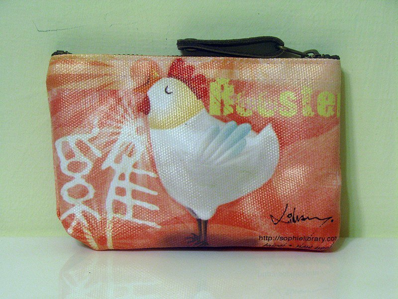 12sign-rooster 雞 油畫布零錢包 - Coin Purses - Waterproof Material 