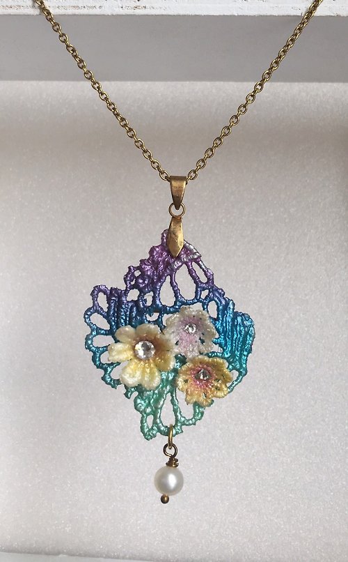 Alace 水蕾絲 NS01-01 莫內花園項鍊-菱形珍珠版