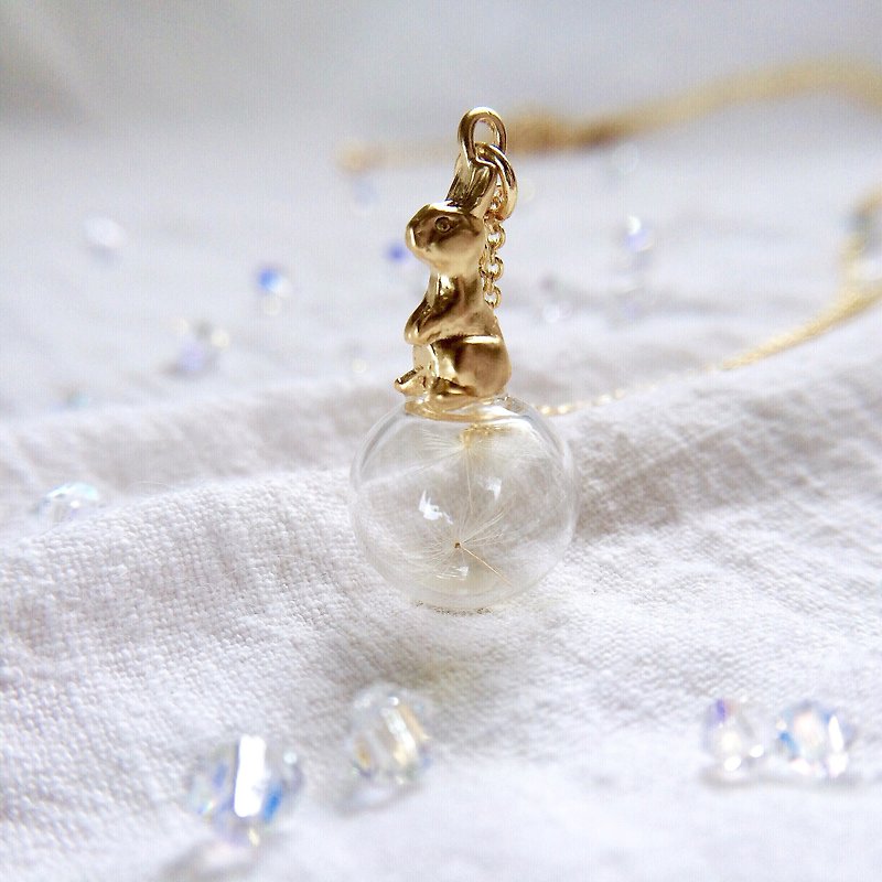 Dandelion necklace / Rabbit - สร้อยคอ - แก้ว 