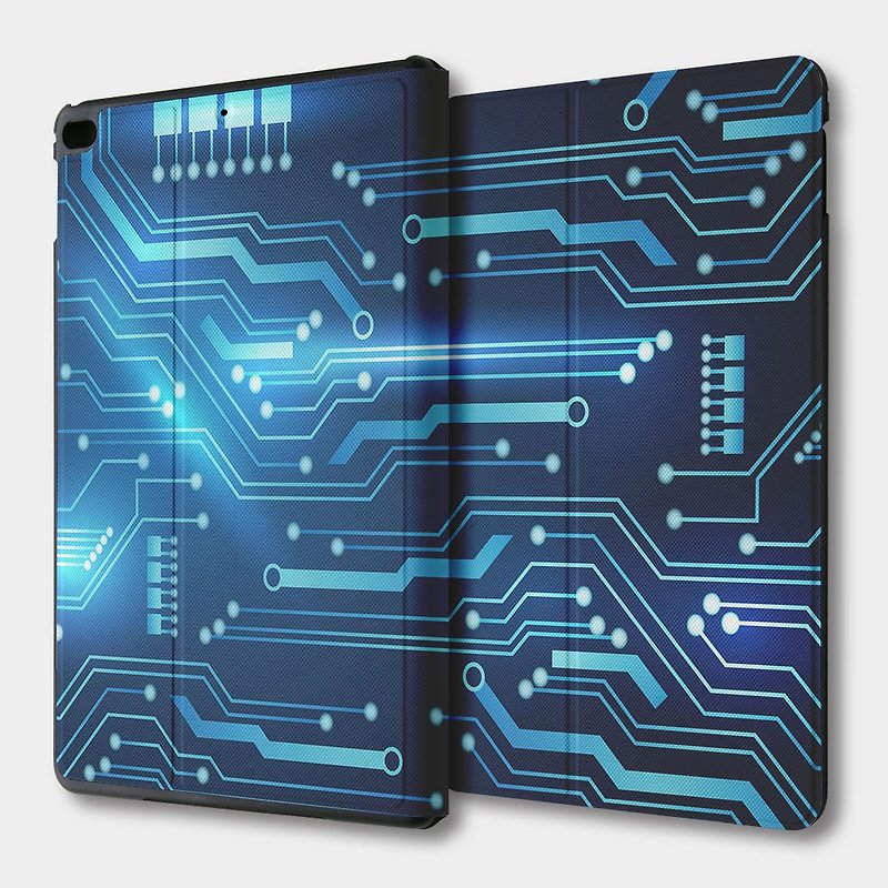 クリアランスオファーiPadmini-MatrixPSIBM-031用マルチアングルフリップレザーケース - タブレット・PCケース - 合皮 ブルー