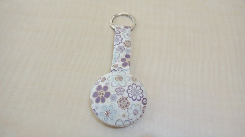 手感馬卡龍鑰匙圈 - Purple Flower - 鑰匙圈/鑰匙包 - 其他材質 紫色