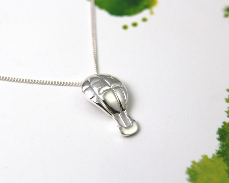 Sterling Silver Necklace / Air Balloon - Necklaces - Sterling Silver Silver