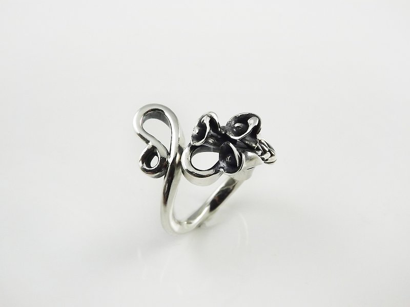 Eternal Happiness Series - Ring (Handmade 999 Sterling Silver Products) - แหวนทั่วไป - โลหะ 