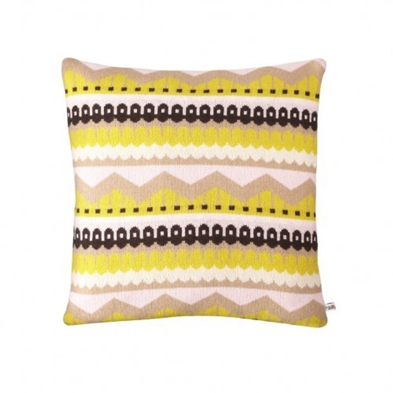 ホフディ・ハウス純粋なウールの枕​​ - 黄色|ドナ・ウィルソン - 枕・クッション - ウール イエロー