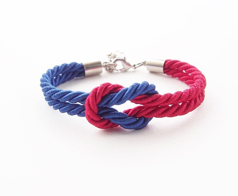 Red and blue nautical bracelet - 手鍊/手鐲 - 紙 紅色