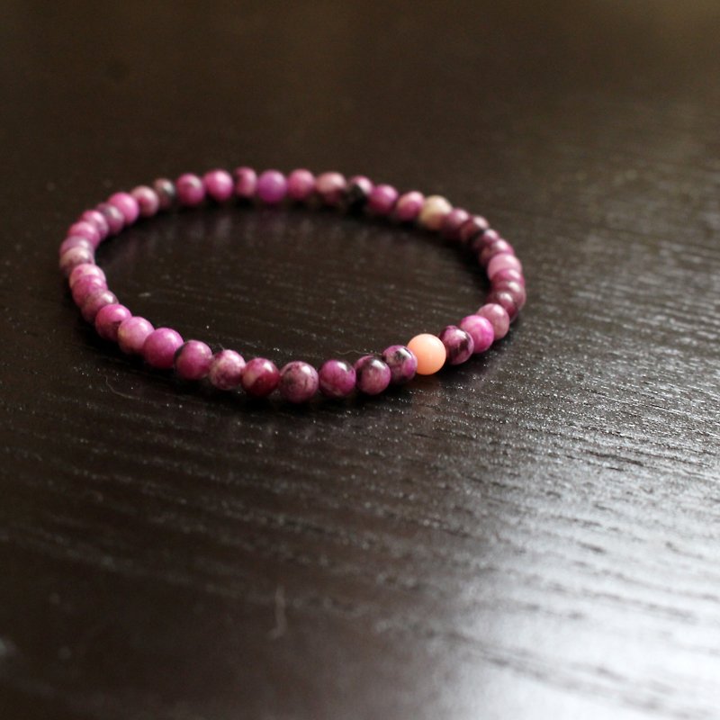 ☆, .- * '108 perles purple England / South Africa Shu Ju Lai Shi 4MM (Su Shi Ji) - Bracelets - Gemstone Purple