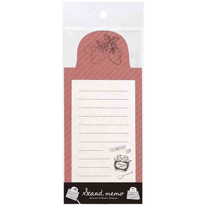 Japan【LABCLIP】Stand memo standing note paper / strawberry - Sticky Notes & Notepads - Paper Pink