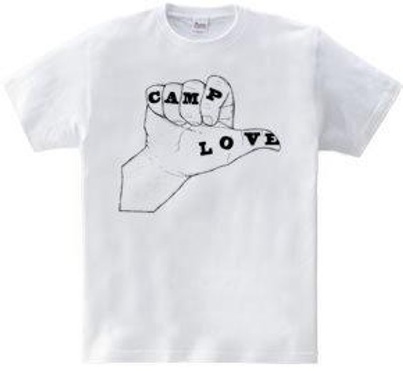 CAMP LOVE (T-shirt 5.6oz) - เสื้อยืดผู้หญิง - วัสดุอื่นๆ ขาว