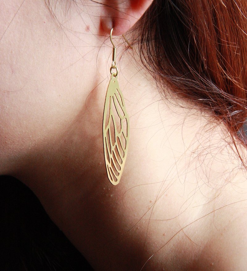 Dragonfly Wings Earrings - Earrings & Clip-ons - Other Metals Gold
