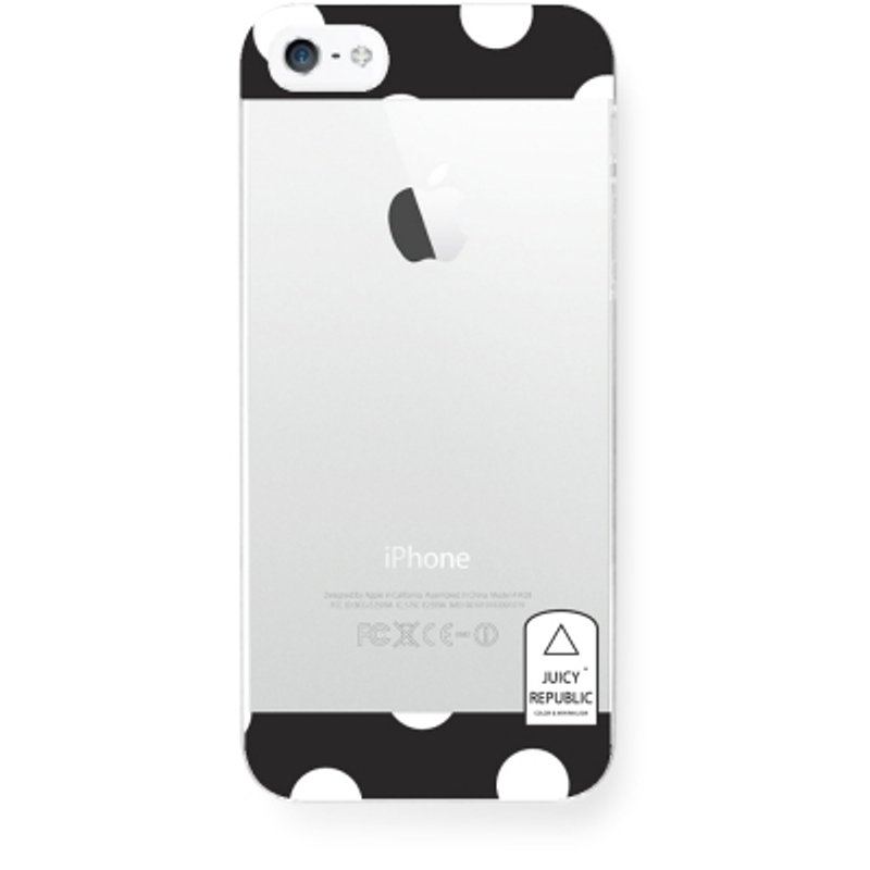 女孩寓所 :: Juicy Republic x iphone 5/5s 透明手機殼-黑底圈圈 - Other - Other Materials White