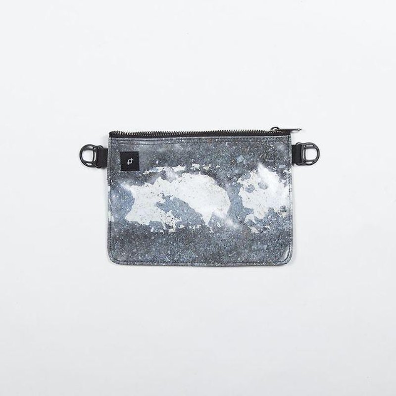 【lightweight! 95g】 Asphalt white line shoulder bag mini - Handbags & Totes - Other Materials 