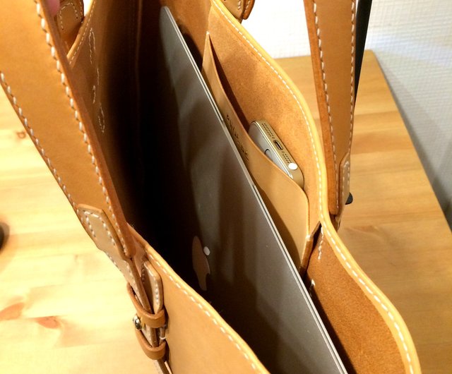 手工托特包mac Pro 13 原色植韖牛皮革客製化英文名字打印夢想鞄製所dreamkaban 設計館夢想鞄製所dreamkaban Pinkoi