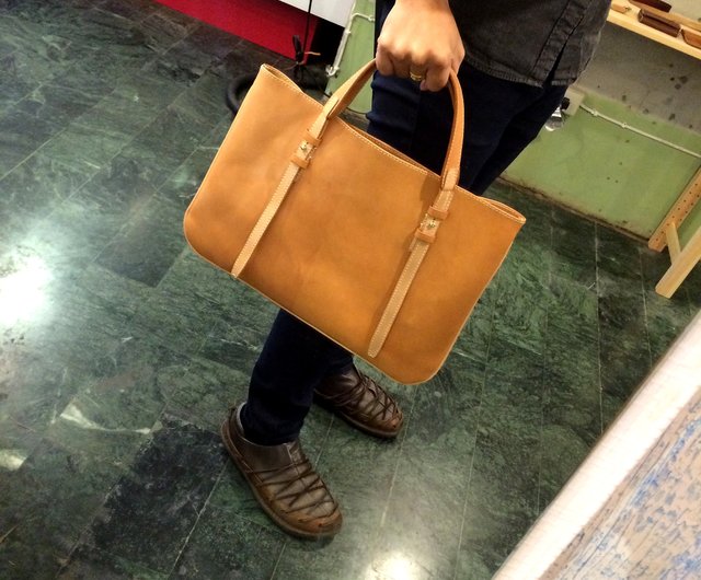 手工托特包mac Pro 13 原色植韖牛皮革客製化英文名字打印夢想鞄製所dreamkaban 設計館夢想鞄製所dreamkaban Pinkoi