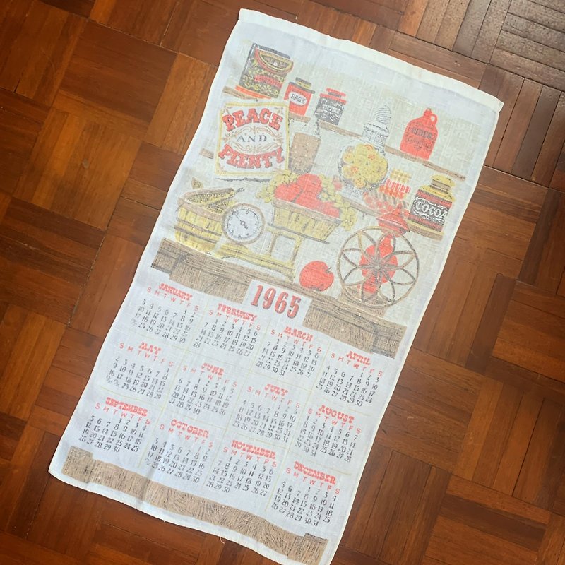 1965 ピース & プレンティ アーリー アメリカン キャンバス カレンダー - ウォールデコ・壁紙 - その他の素材 多色