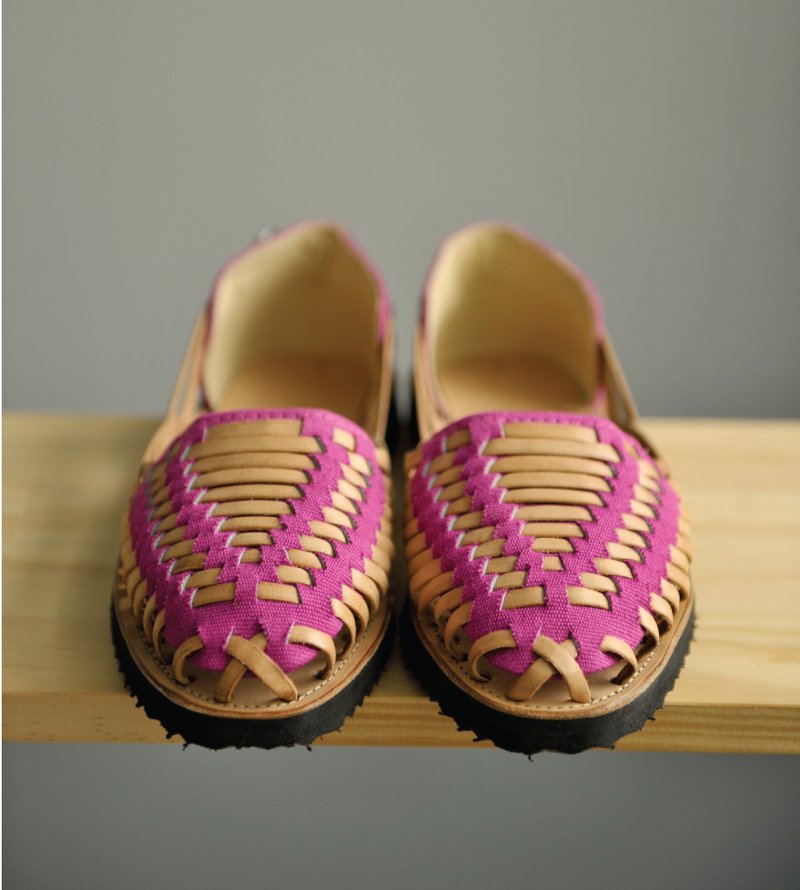 Ix Style Woven Leather Huarache Sandal in Magenta 美國獨立品牌手工編織涼鞋-紫紅色US 8偏大約US 9 - 涼鞋 - 真皮 紫色
