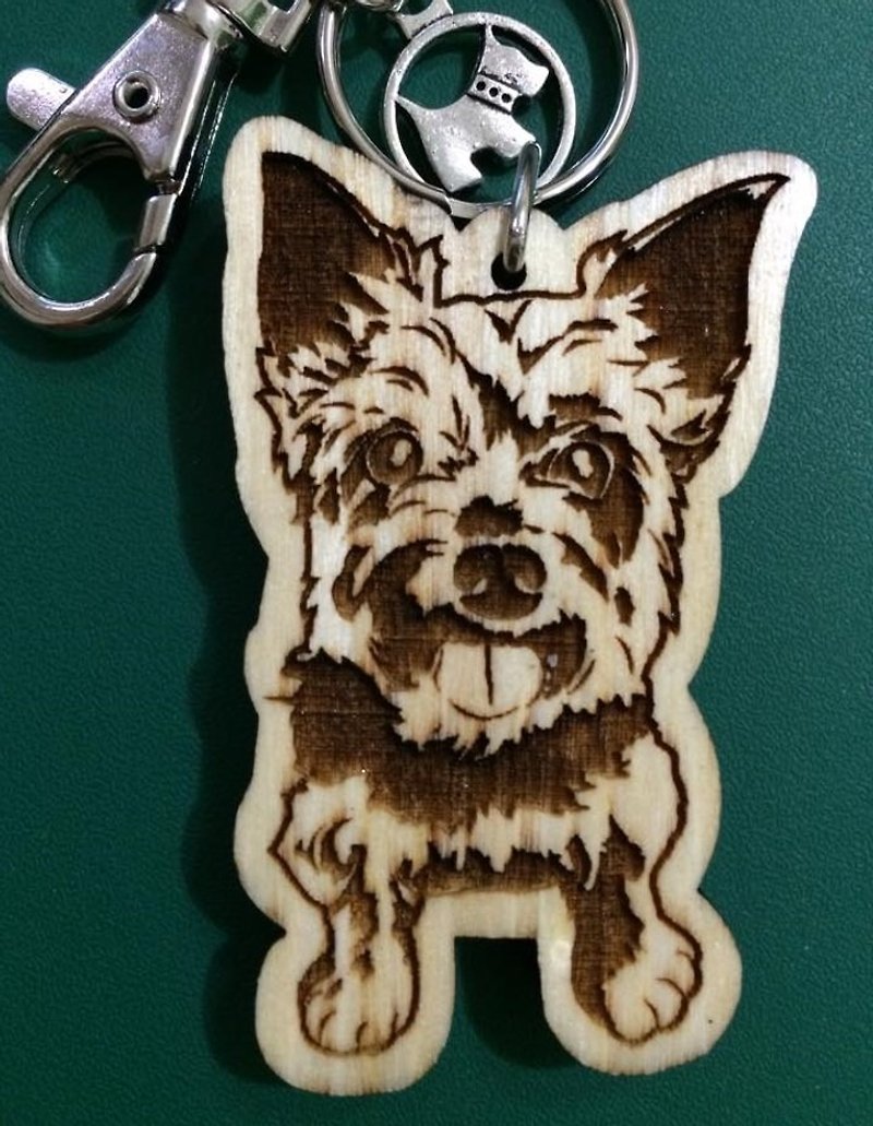 Lectra Duck♣Wood Cat/Dog♣(Customized) Exclusive Boutique Key Ring/Necklace [Yorkshire Article] - Necklaces - Acrylic Multicolor