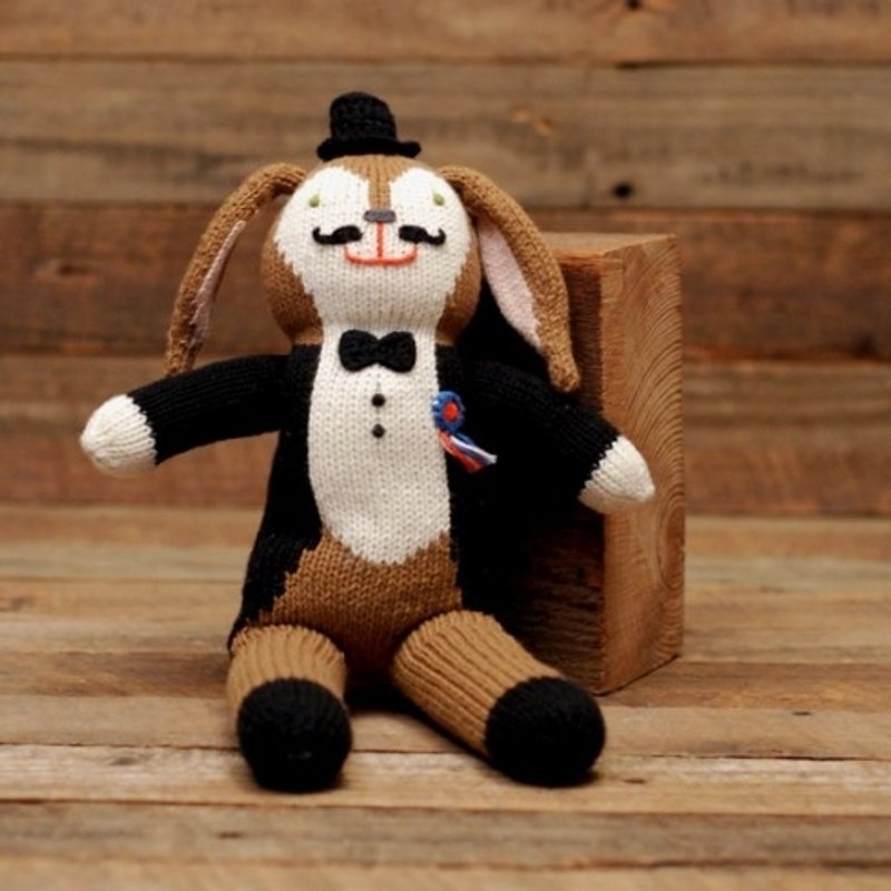 American Blabla Kids | Cotton Knitted Doll (Small Only) - Bearded Magician Rabbit - Kids' Toys - Cotton & Hemp Brown