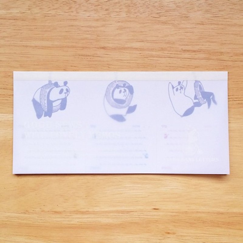 山本紙業 YAMAMOTO PAPER  好消息便條本【貓熊玩耍 (GA132)】 - 便條紙/便利貼 - 紙 白色