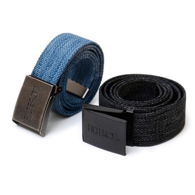 Filter017 - Belts - Webbing Belt With Bottle Opener Buckle Metal Buckle Opener - เข็มขัด - วัสดุอื่นๆ สีดำ