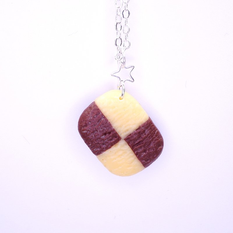*Playful Design*  Checker Cookie Necklace - Chokers - Clay 